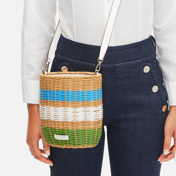 KATE SPADE Buoy Wicker Medium Bucket Bag - Picture 2 of 6